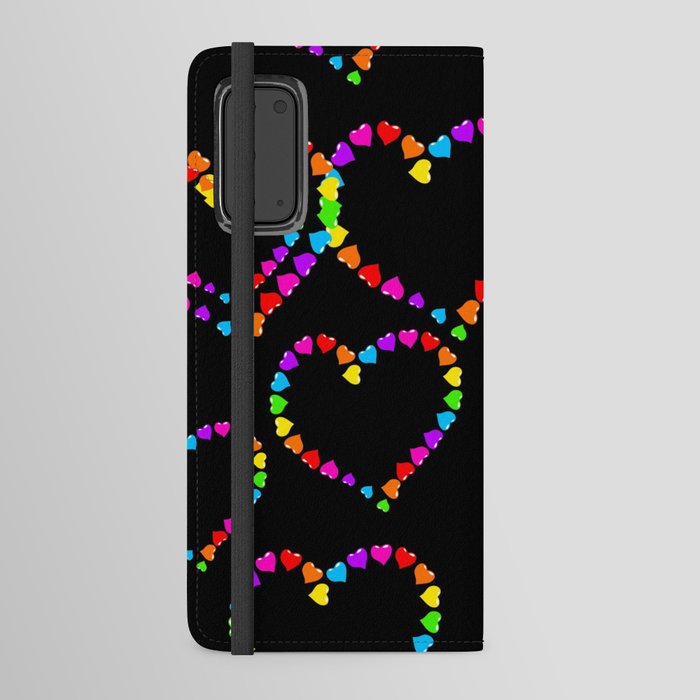 Rainbow Hearts Android Wallet Case