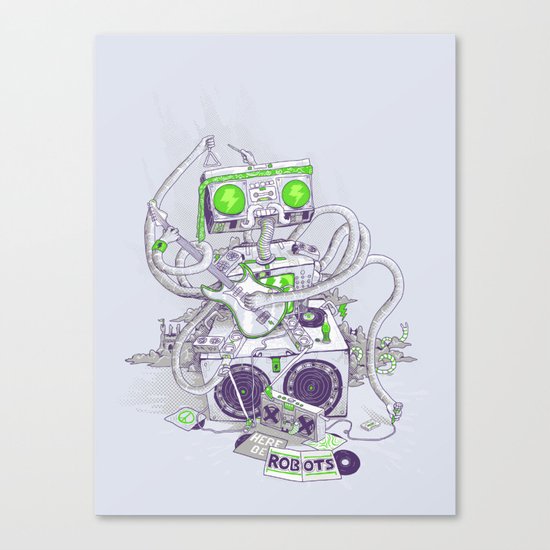 Hippy robot Canvas Print