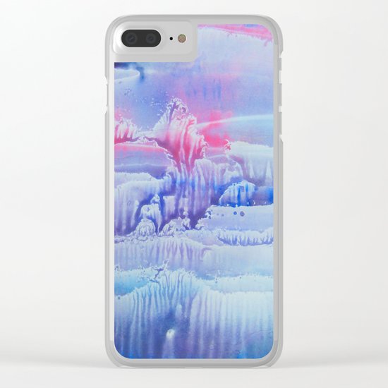 blue underwater world 3 Clear iPhone Case