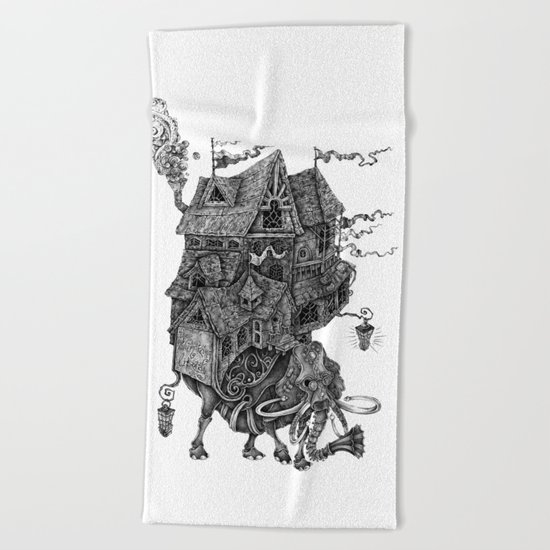 the wandering library 2 Beach Towel