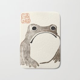 Unimpressed Frog Meika Gafu by Matsumoto Hoji 1814 Bath Mat