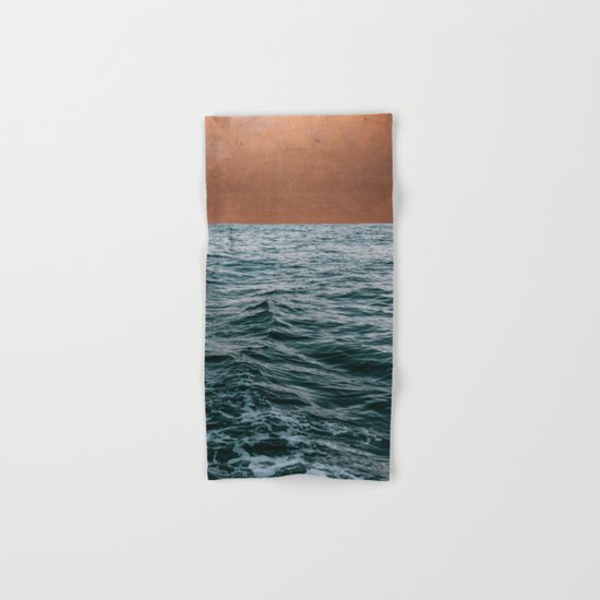 Ocean + Copper #society6 #buyart #decor Hand & Bath Towel