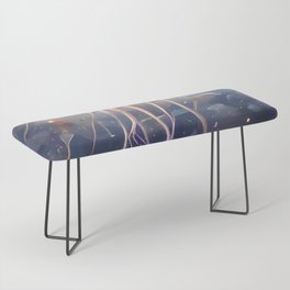 Colourful Abstract AI Art Jellyfish Bench