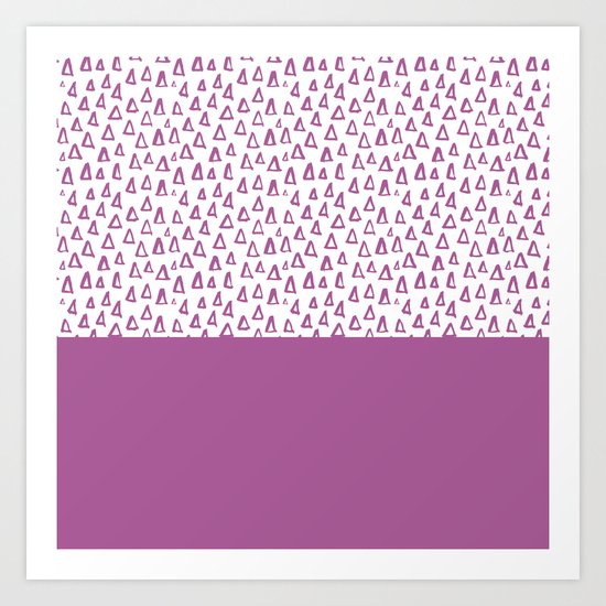 Triangles Purple Art Print
