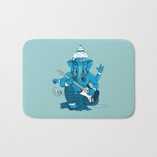 Ganesha rocks ! (v3) Bath Mat