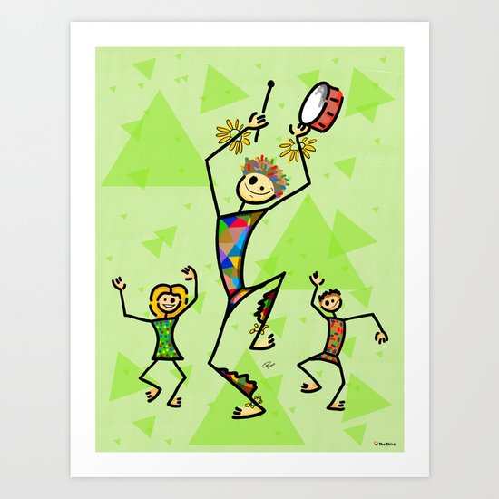 Carnival harlequin Art Print