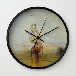 Joseph Mallord William Turner - The Sun of Venice Going to Sea Wall Clock