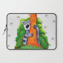 Peeking Raccoons #4 White Pallet- Laptop Sleeve