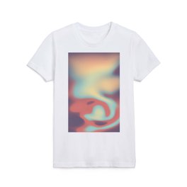 Melted Liquid Sunset Gradient Fluid Abstract Artwork Kids T Shirt