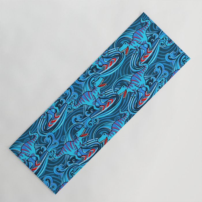 Blue Fountain Yoga Mat by Mick House - Pixels