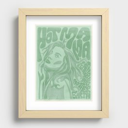 Hot Mama Vintage Band Poster - Green Edition Recessed Framed Print
