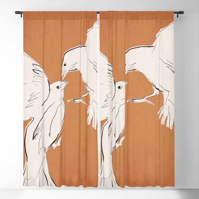 Bird Kiss 3 Blackout Curtain