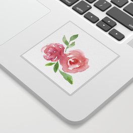 Pink Rose Watercolor Sticker