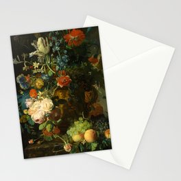 Jan van Huysum "Still life with flowers and fruits" Stationery Card