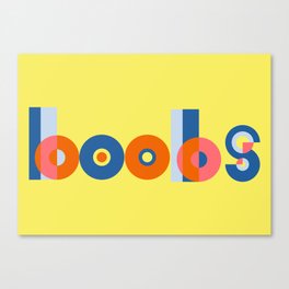 geometric potty words Canvas Print