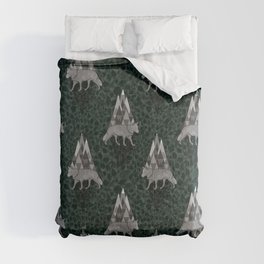Gray Wolf in the Mountains  Comforter