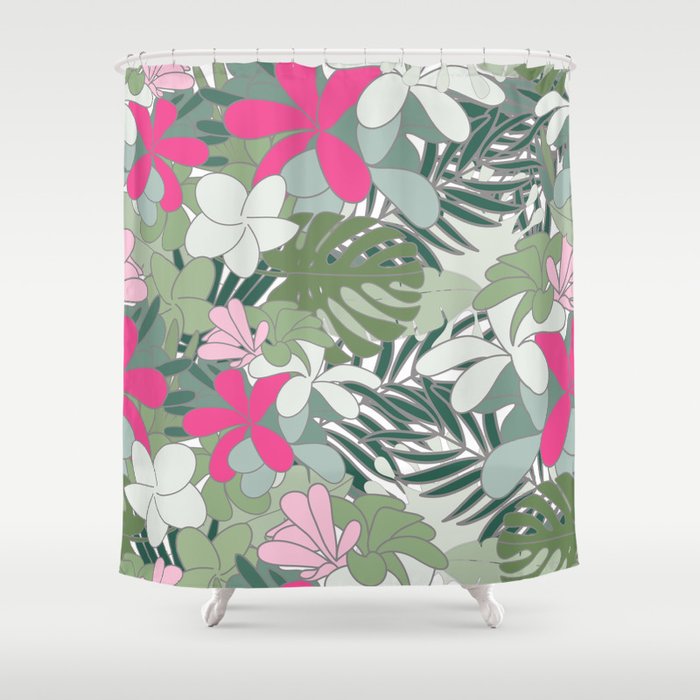 Exotic flowers Shower Curtain