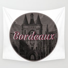 Vintage Bordeaux Chateau Wall Tapestry