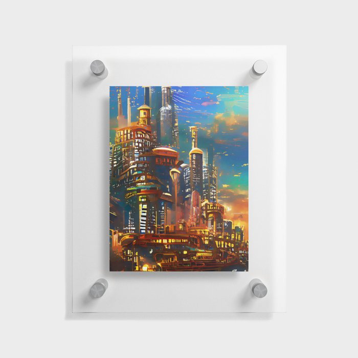 Skyline from the Future Floating Acrylic Print