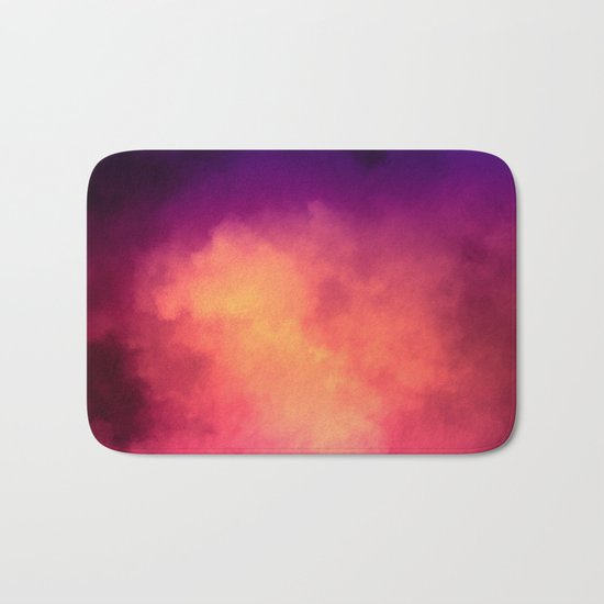 Rainbow Sky Clouds Bath Mat