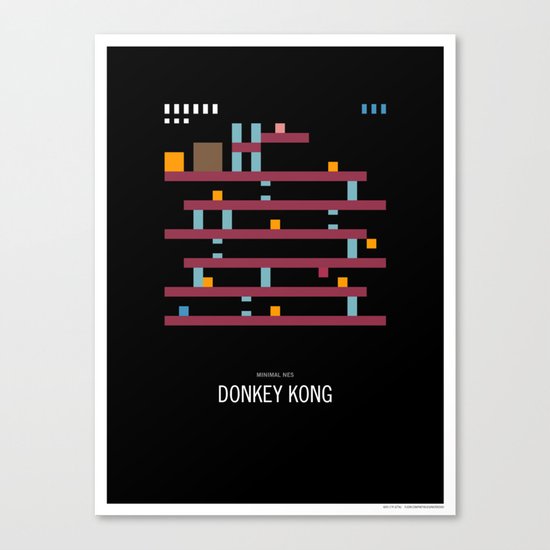 Minimal NES - Donkey Kong Canvas Print