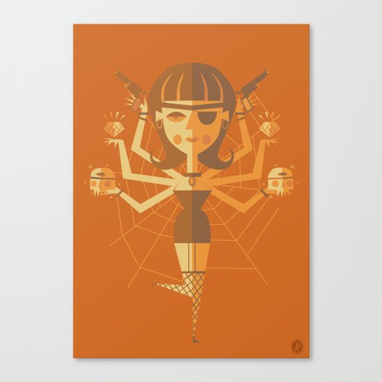 The Black Widow Canvas Print
