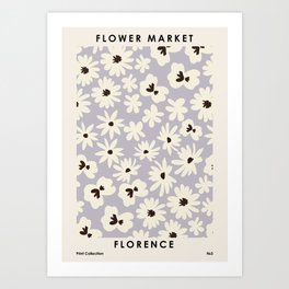 Flower market, Florence, Summer aesthetic Art Print
