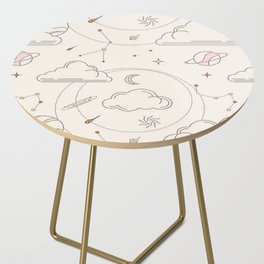 Galaxy Line Drawing Side Table