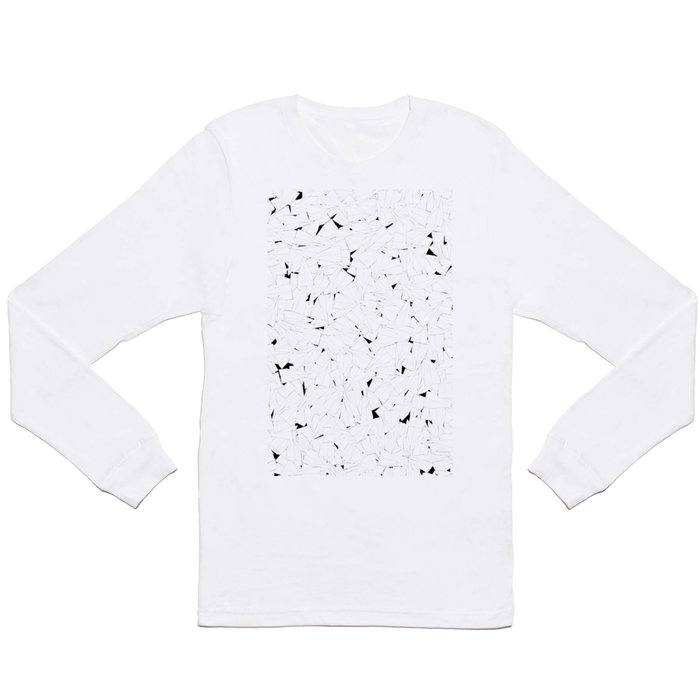 Paper planes B&W / Lineart texture of paper planes Long Sleeve T