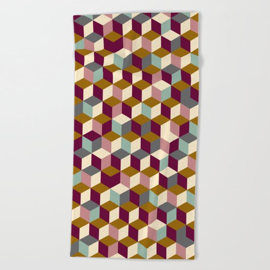 Cubic Pattern Beach Towel