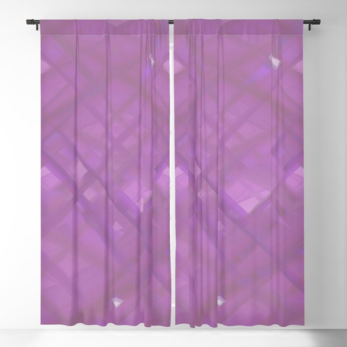 Abstract pink fractal background with various color lines and strips Blackout Curtain