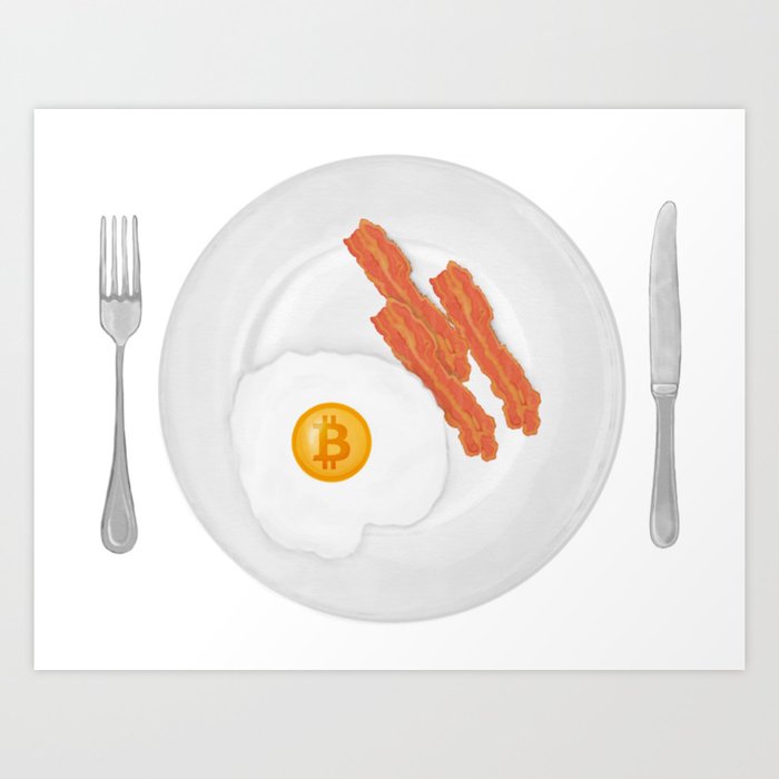 crypto breakfast Art Print