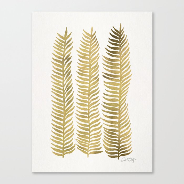 Golden Seaweed Canvas Print