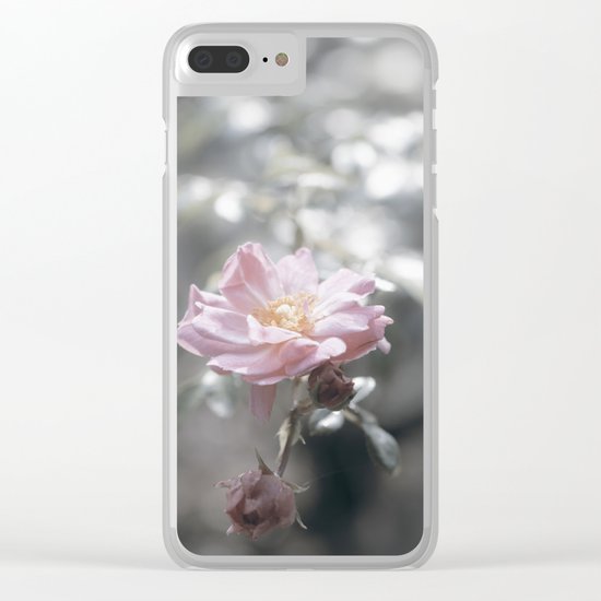 Pink Rose - Flower Floral Roses Clear iPhone Case