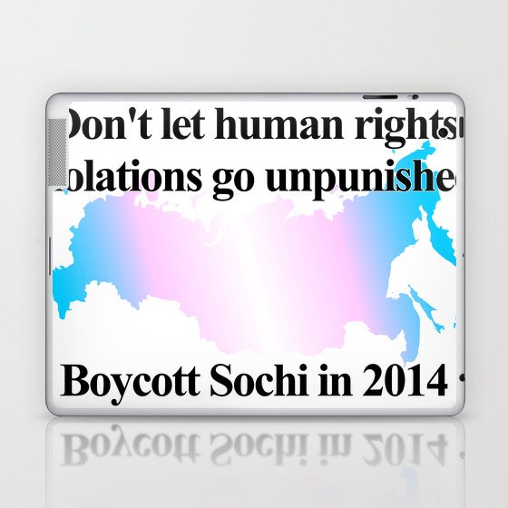 Boycott Sochi - Transgender Flag Gradient Laptop & iPad Skin
