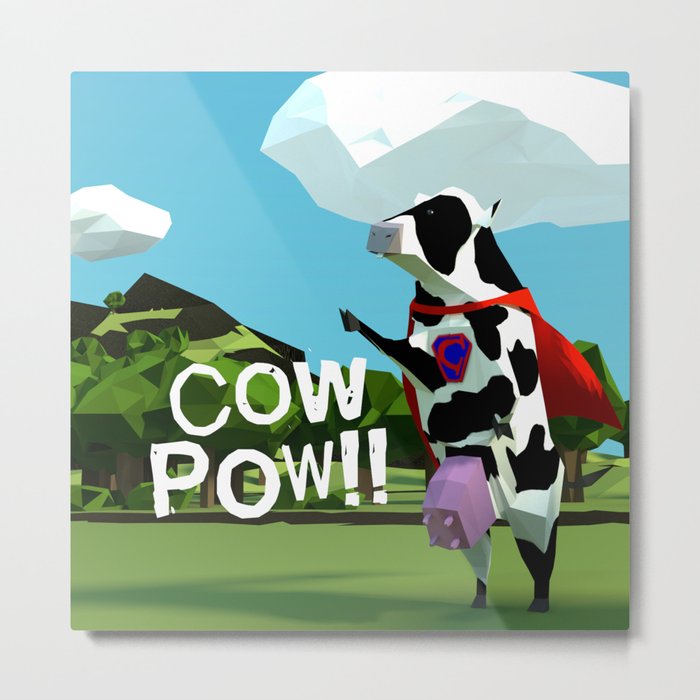Cow Pow! Metal Print