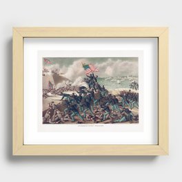 Storming Fort Wagner - 54th Massachusetts - Civil War  Recessed Framed Print