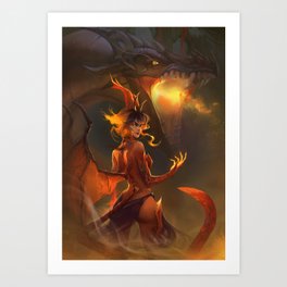 Dragon Princess Art Print