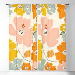 Happiness blooms Blackout Curtain