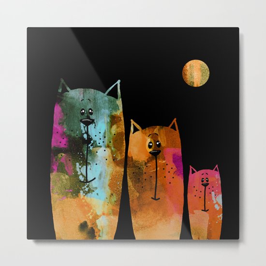 Family Cat by night :) Metal Print