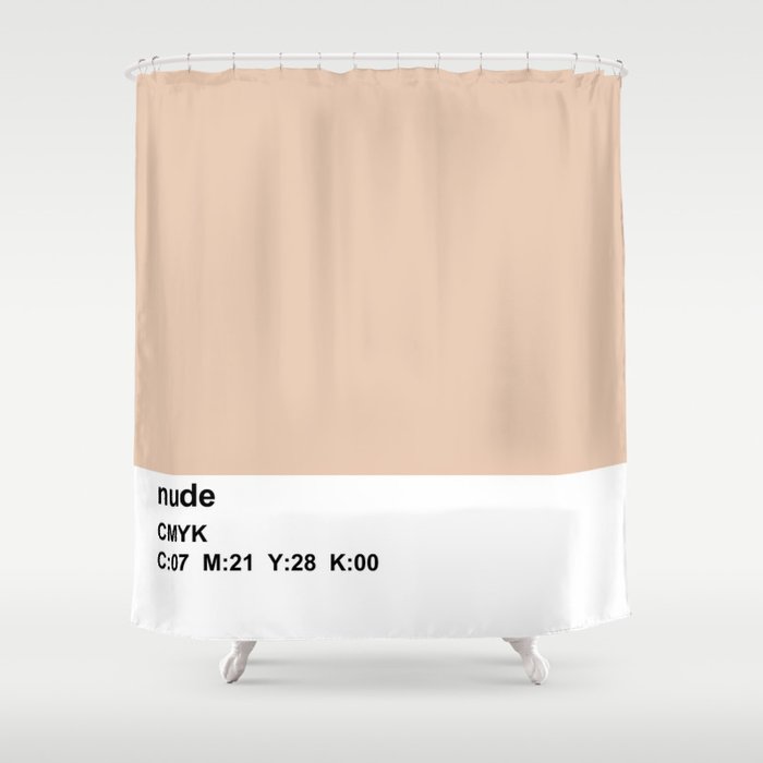 pantone, nude, CMYK colorblock Shower Curtain