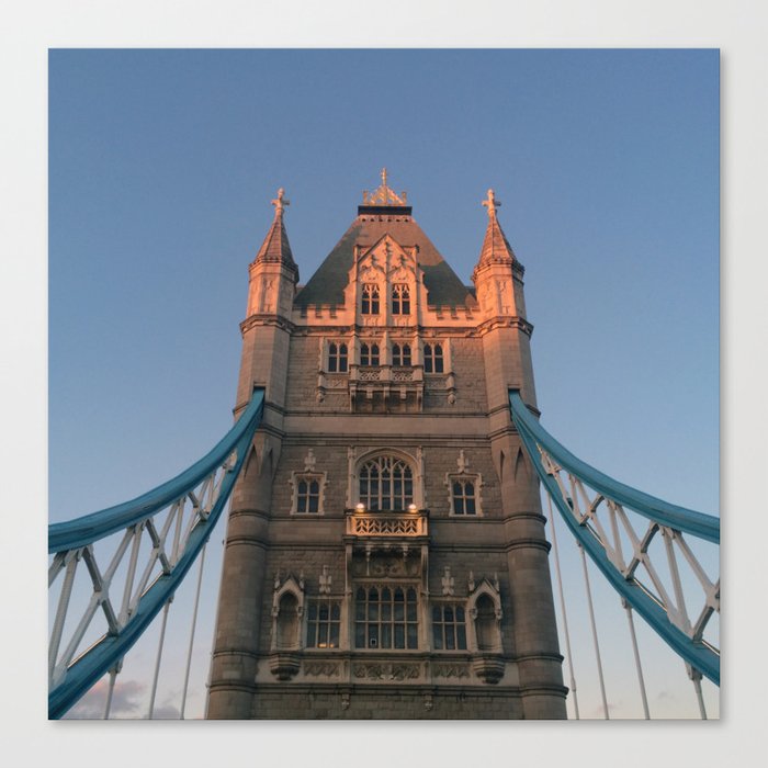 Great Britain Photography - Sunset Shining On The Tower Bridge In London Canvas Print