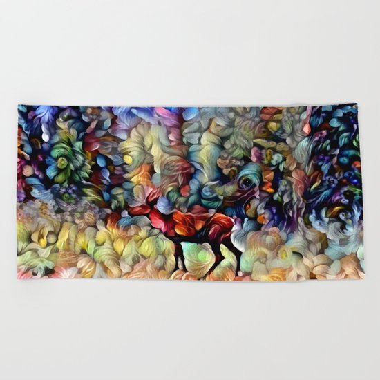 Dreamy Caribou Beach Towel