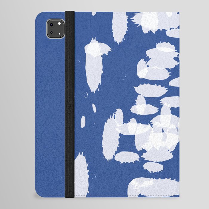 Abstract Splash Navy Blue iPad Folio Case