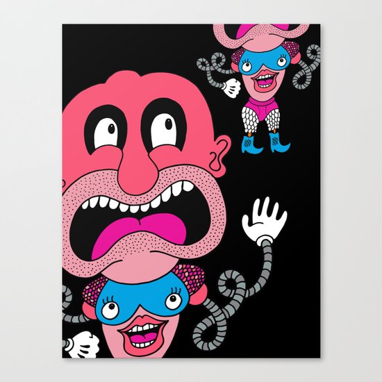 Red Face Weirdo Canvas Print