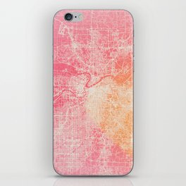 Colorful Kansas City Map iPhone Skin