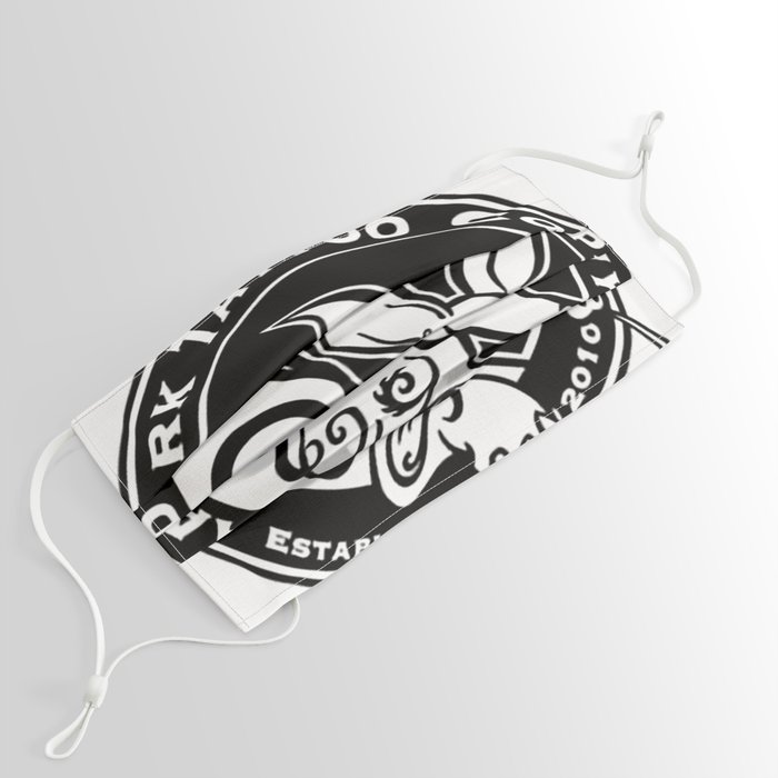 Black Classic Aardvark Tattoo Company Logo - TRANSPARENT Face Mask