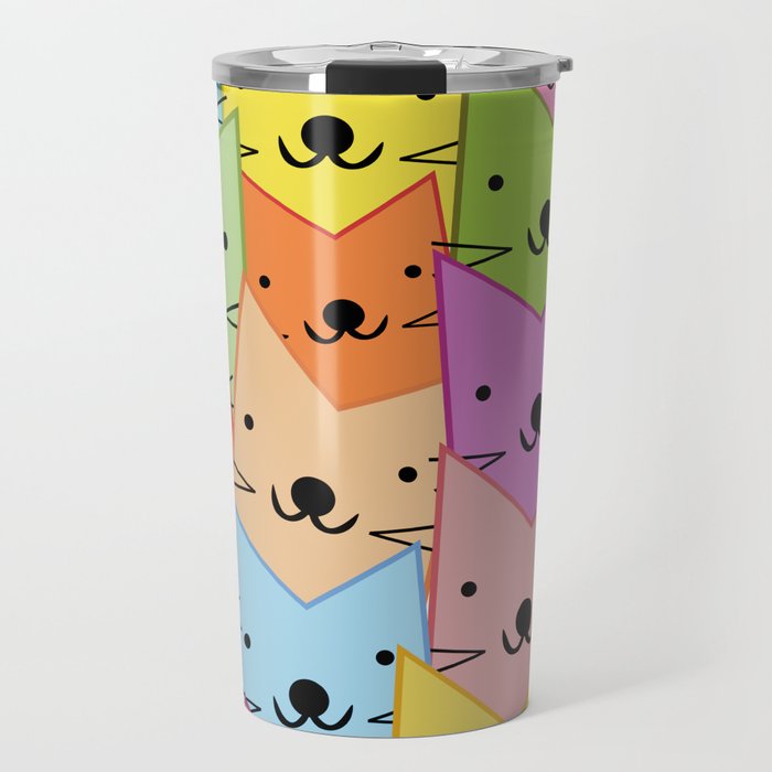 Colorful cats Travel Mug