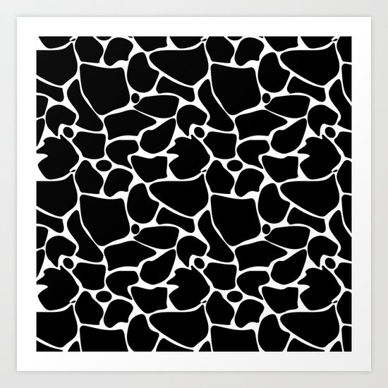 Black and white abstract pattern . Art Print