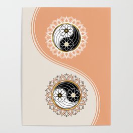Yin Yang Mandala Poster